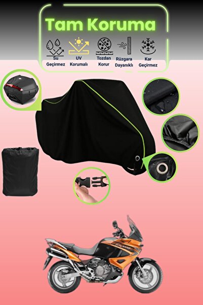 Dokaca Neo Black Neon Corded Fabric Lock and Tail Bag Compatible Honda XL 100...