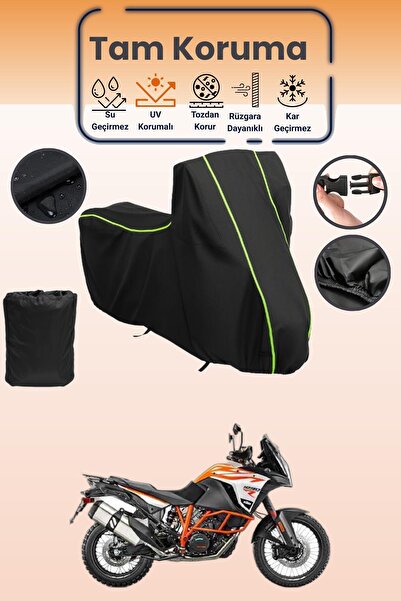 Dokaca Neo غطاء حماية متوافق مع دراجة نارية باللون الأسود النيون قماش مجدّل K...