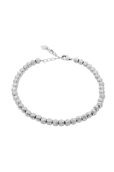 Bijuteria SORELLY Brățară din argint cu mărgele striate tăiate cu diamant de 3 mm