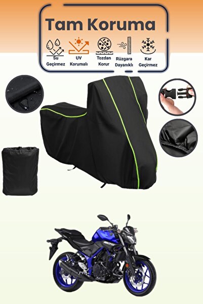 Dokaca Neo غطاء محرك متوافق مع Yamaha MT-25 باللون الأسود النيون قماش مجدّل، ...