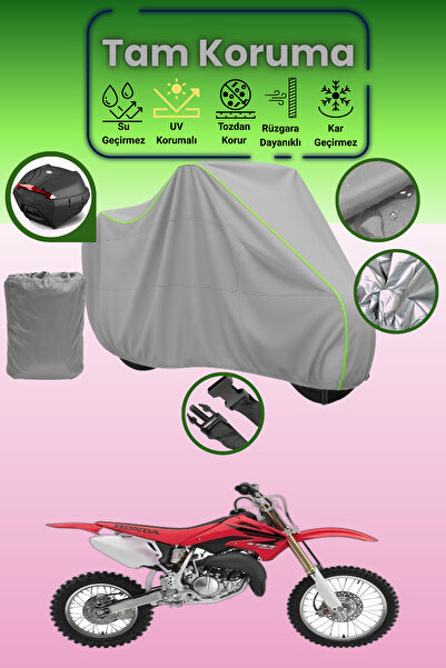 Dokaca Neo حقيبة خلفية رمادية نيون قماش مجدّل متوافقة مع هوندا سي آر 85، غطاء...