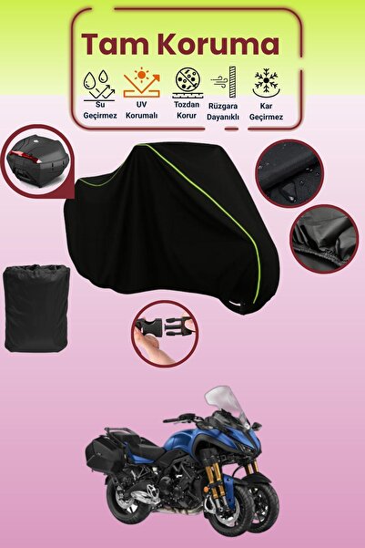 Dokaca Neo حقيبة خلفية باللون الأسود النيون قماش مجدّل متوافقة مع ياماها نيكي...