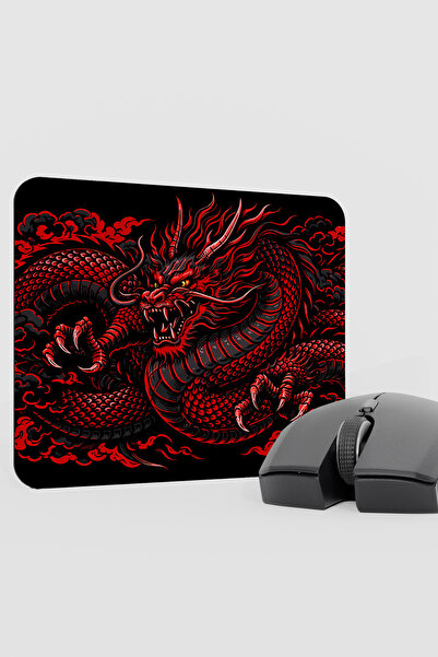 mousepad bastir Dragon Red V1 22X18 Gaming Rubber Non-Slip Base Mouse Pad Mouse Mat