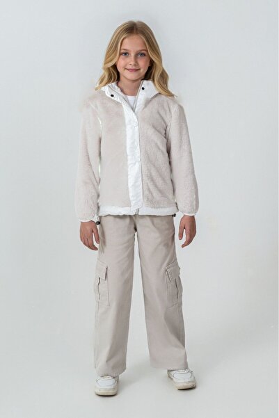 g-serko Kız Kaban Kürk Taş 6-12 Yaş