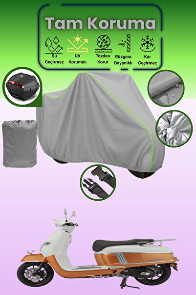 Dokaca Neo حقيبة خلفية رمادية نيون قماش مجدّل متوافقة مع مونديال 125 رود بوي،...