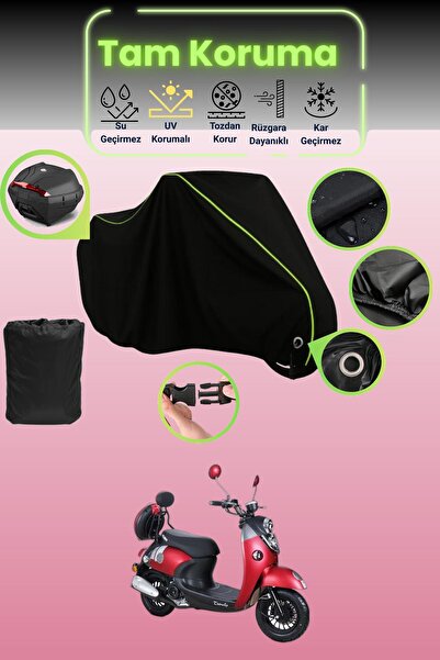 Dokaca Neo حقيبة خلفية وقفل أسود نيون قماش مجدّل متوافقة مع قماش الدراجة النا...