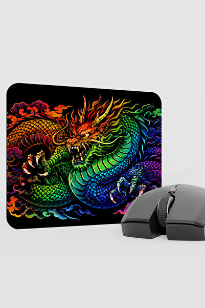 mousepad bastir Dragon Rainbow V5 22X18 Gaming Rubber Anti-Slip Base Mouse Pad Mouse Mat
