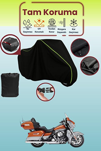 Dokaca Neo حقيبة خلفية باللون الأسود النيون قماش مجدّل متوافقة مع هارلي ديفيد...