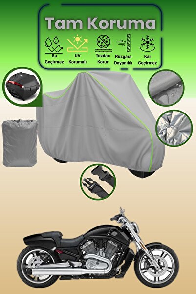 Dokaca Neo حقيبة خلفية رمادية نيون قماش مجدّل متوافقة مع هارلي ديفيدسون VRSC ...