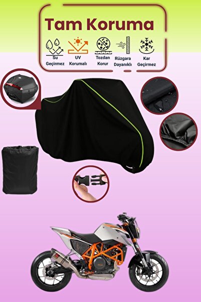 Dokaca Neo حقيبة خلفية باللون الأسود النيون قماش مجدّل متوافقة مع KTM 690 Duk...