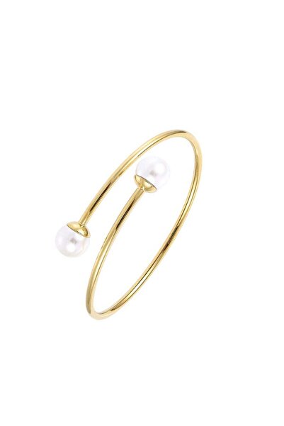 Bijuteria SORELLY 14k Gold Plated Fixed Bracelet with Pearl