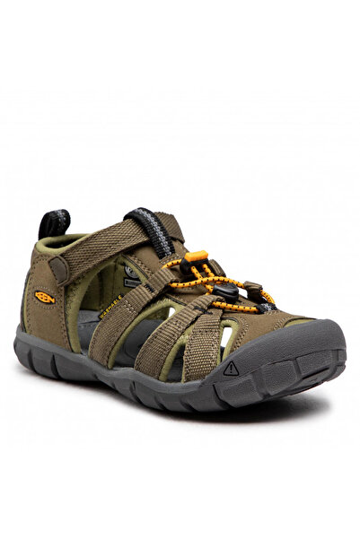 Keen Sandale pentru băieți Seacamp II Cnx 10251, culoare militară, oliv/șofran