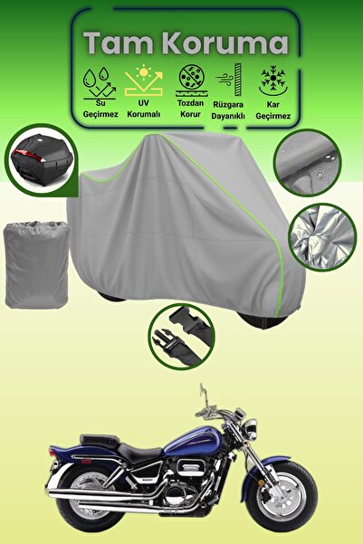 Dokaca Neo حقيبة خلفية رمادية نيون قماش مجدّل متوافقة مع سوزوكي مارودر 800، غ...