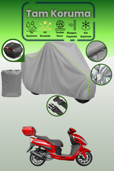 Dokaca Neo غطاء خلفي رمادي نيون قماش مجدّل متوافق مع يوكي لوبو 125، غطاء محرك...