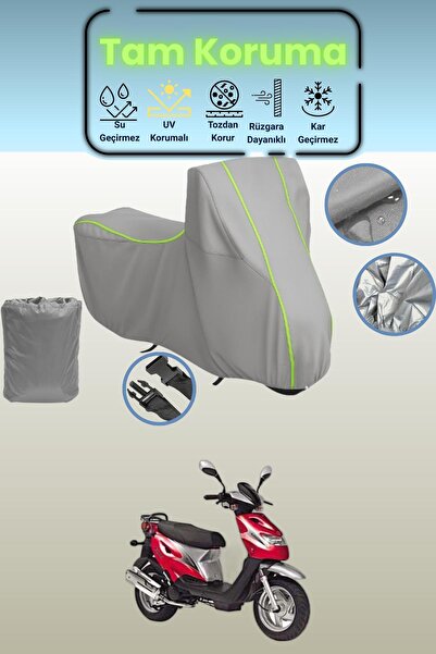 Dokaca Neo غطاء دراجة نارية رمادي نيون قماش مجدّل كانوني بوبكورن 90 متوافق، غ...