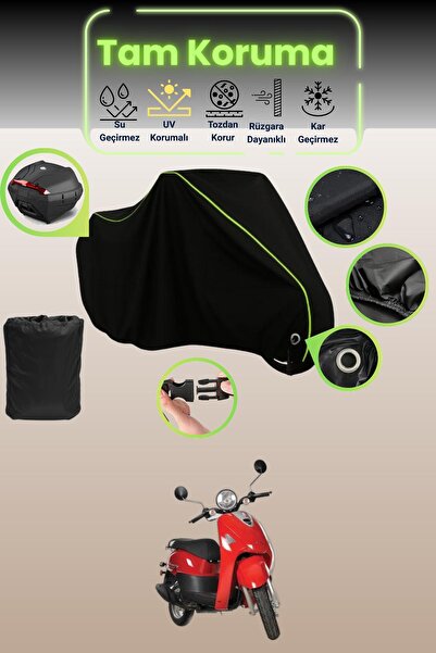 Dokaca Neo قماش دراجة نارية متوافق مع كانوني بوني قماش مجدّل باللون الأسود ال...