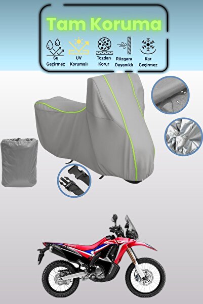 Dokaca Neo غطاء دراجة نارية رمادي نيون قماش مجدّل هوندا CRF 250 رالي متوافق، ...