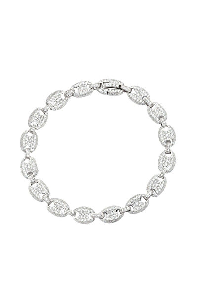 Bijuteria SORELLY Mens Cuban Style Silver Bracelet 18 cm