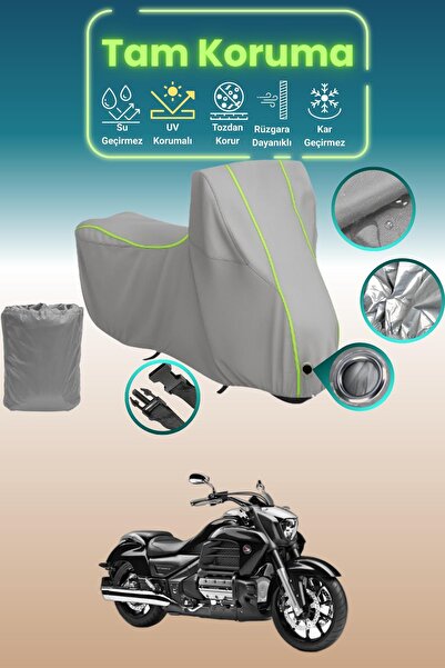 Dokaca Neo غطاء محرك متوافق مع هوندا فالكيري F6C باللون الرمادي النيون قماش م...