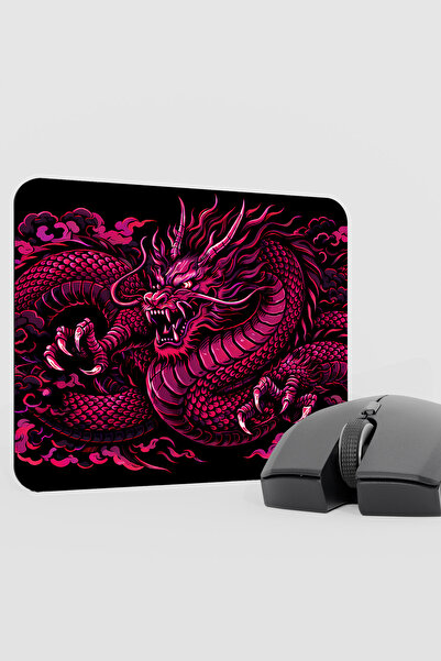 mousepad bastir Dragon Pink V4 22X18 Gaming Rubber Anti-Slip Base Mouse Pad Mouse Mat