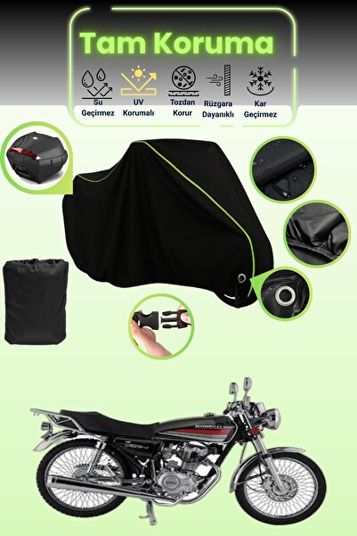 Dokaca Neo قماش دراجة نارية متوافق مع قفل وحقيبة خلفية باللون الأسود النيون ق...