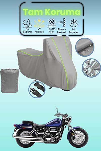 Dokaca Neo غطاء دراجة نارية رمادي نيون قماش مجدّل متوافق مع سوزوكي مارودر 800...