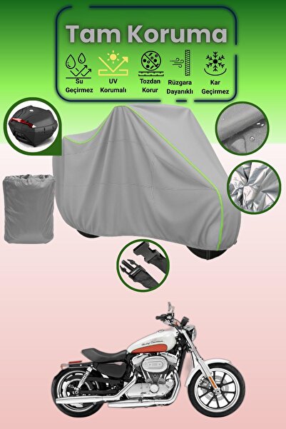 Dokaca Neo حقيبة خلفية رمادية نيون قماش مجدّل متوافقة مع دراجة نارية هارلي دي...