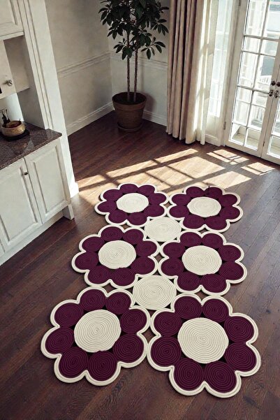 MaVaux Forma Hasır Jut Desenli Özel Seri Şık Modern Kilim Salon Antre Yolluk ...