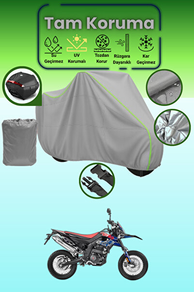Dokaca Neo حقيبة خلفية رمادية نيون قماش مجدّل متوافقة مع Aprilia SX 125، غطاء...