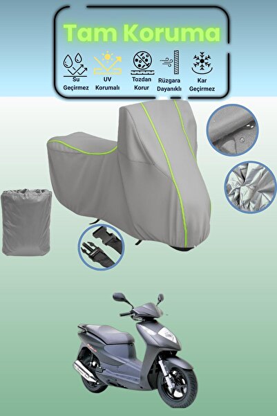 Dokaca Neo غطاء دراجة نارية متوافق مع هوندا ديلان 150، رمادي نيون قماش مجدّل،...