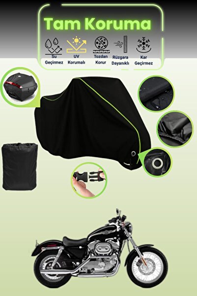 Dokaca Neo حقيبة خلفية وقفل أسود نيون قماش مجدّل متوافقة مع دراجة هارلي ديفيد...