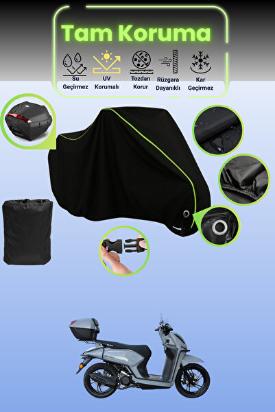 Dokaca Neo قماش دراجة نارية متوافق مع Yuki Gentle 50 باللون الأسود النيون قما...