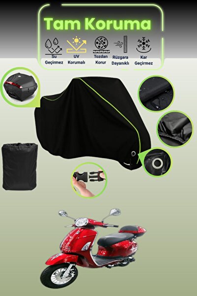 Dokaca Neo حقيبة خلفية وقفل أسود نيون قماش مجدّل متوافقة مع كينج موتور KR-211...