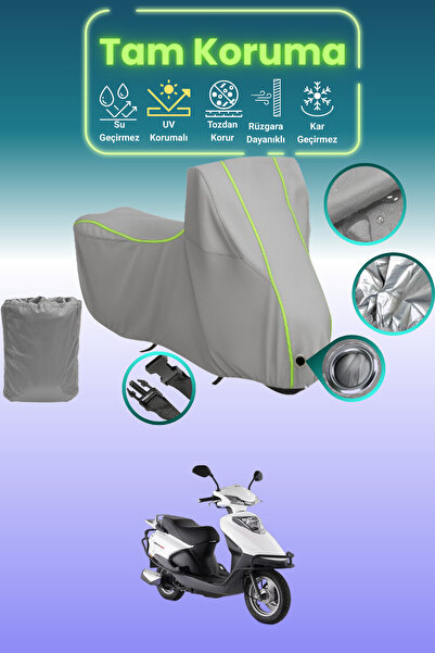 Dokaca Neo غطاء حماية رمادي نيون قماش مجدّل متوافق مع كوبا جيلي 125، غطاء حما...