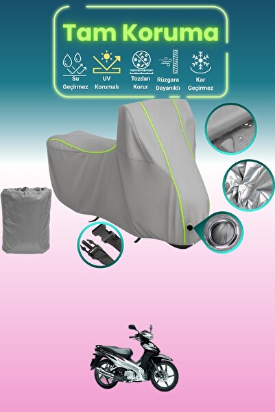 Dokaca Neo غطاء محرك متوافق مع هوندا ويف قماش مجدّل باللون الرمادي النيون، غط...