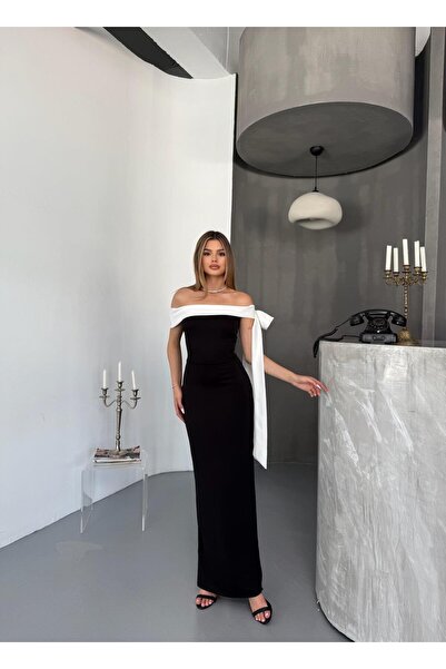 NOVEMBER Fashion Fiyonklu Midi Boy Mezuniyet Düğün Nişan Kadın Elbisesi