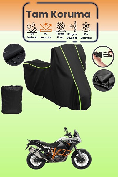 Dokaca Neo غطاء محرك متوافق مع Black Neon قماش مجدّل KTM 1190 Adventure R، غط...