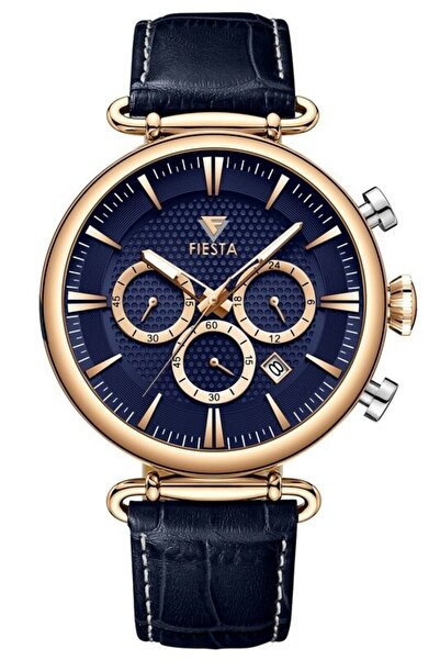 Fiesta ساعة يد رجالية F24078M بحزام جلدي