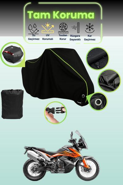 Dokaca Neo حقيبة خلفية وقفل أسود نيون قماش مجدّل متوافقة مع KTM 790 Adventure...