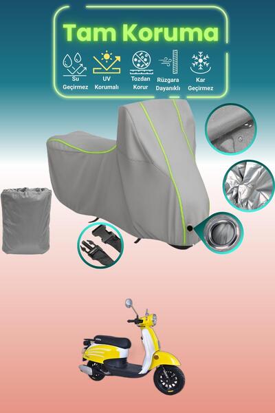 Dokaca Neo غطاء حماية رمادي نيون قماش مجدّل متوافق مع أورورا دازل 125، غطاء ح...