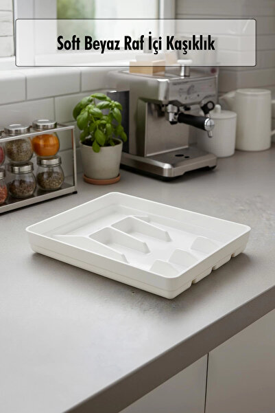 Kaite Soft White Acrylic Shelf Spoon Holder 26.5×34.5×4.5 cm