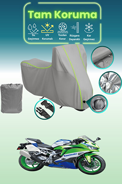 Dokaca Neo غطاء محرك متوافق مع كاواساكي نينجا ZX-4RR من Gray Neon قماش مجدّل،...