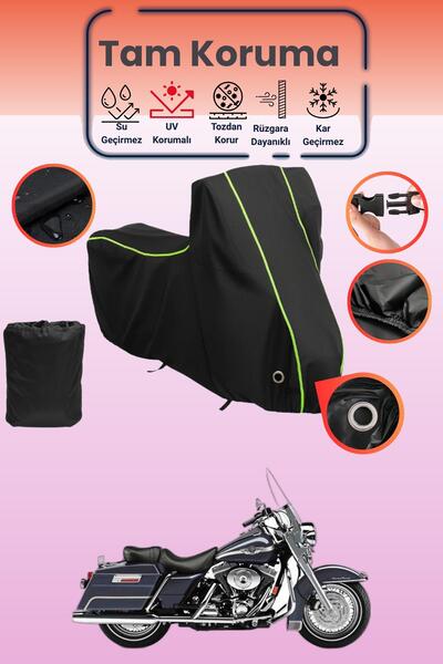 Dokaca Neo غطاء دراجة نارية متوافق مع هارلي ديفيدسون رود كينج FLHRI باللون ال...