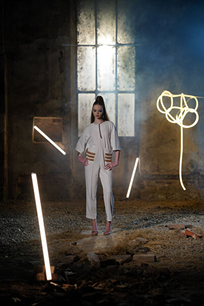 Bitolia Gallery Ara ivory jumpsuit