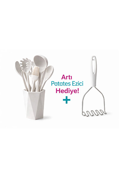 Birpa Şık Vanilya 11 Parça Silikon Mutfak Seti