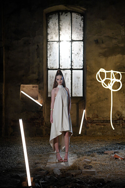 Bitolia Gallery Rochie Nedelia ivory din piele