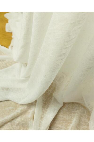 Kumaş Parça Thin Knitted Fabric in White Color (Width 145 cm X Length 270 cm)