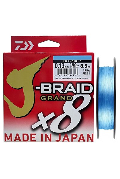 daiwa J-Braid Grand 135mt 0.13mm 8X Island Blue İp Misina