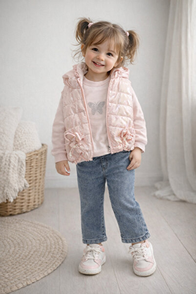 ÖZNUR Kız Çocuk Şişme Yelekli Takımı