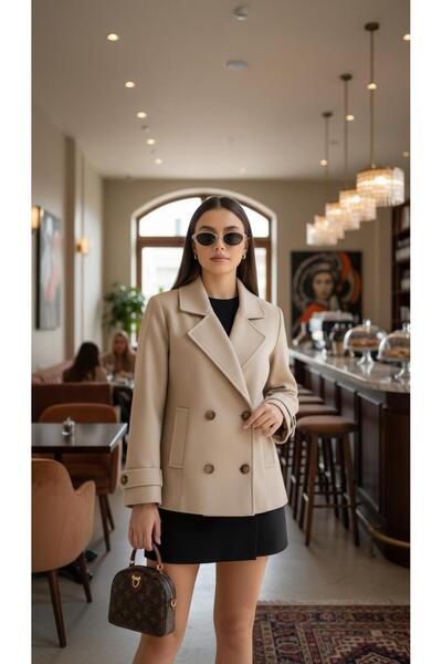 LİBREPRİVE Short Cashmere Coat Bomber Jacket